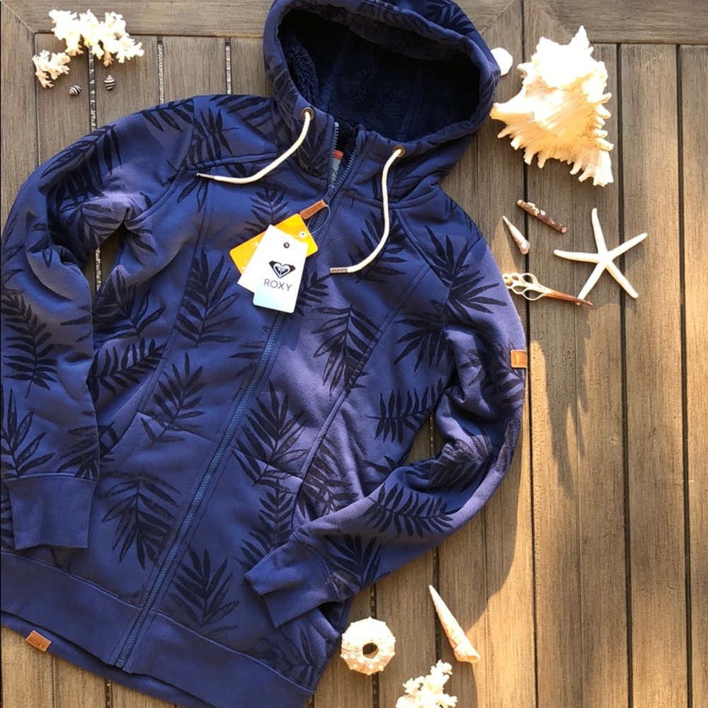 🌴🔆ROXY- FROST PRINTED ZIP UP HOODIE SWEATER🔆🌴 - Picture 2 of 16